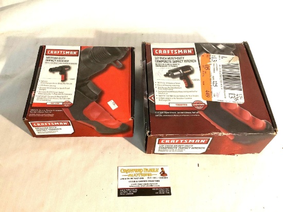 Lot of 2 Craftsman tools in original boxes - Medium-Duty Impact Hammer & 1/2 inch impact wrench