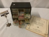 Huge collection of vintage foreign and US postage stamps in 18 drawer organizer - see pics