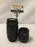 Pair of canon lenses. Canon EF 75-300mm, and canon Compact-Macro Lens EF 50mm