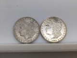 1890-S good condition silver Morgan Dollar, 1978-S silver Morgan Dollar