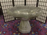 Concrete outdoor bird bath sculpture garden decor