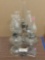 Collection of five antique and vintage glass oil lamps. One by White Flame Light Co