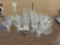 24 piece matching crystal glass set with different pattern crystal decanter.