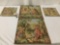 Two pairs of French Goblys decorative tapestries, approx. 20x20 inches.
