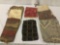 Eight pieces of soft and coarse colorful fabric and remnants. Approx. 15x19x5 inches. JRL