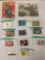 Vintage and modern cartoon and comic cards, a comic book, and a piece of Batman memorabilia, approx.