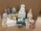 Collection of 10 porcelain, glass, and plastic figurines. Lenox, Fenton, Royal doulton and more!