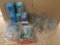 Collection of collectibles, Coyote and roadrunner Boeing 707 glasses, Disney, wizard of OZ and more