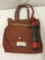 Vintage Pyrenees heavy vehicle type fire extinguisher with bag. Bag measures approx 15x15 inches.