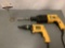 Lot of 2 DeWalt electric hand tools; DW251 VSR Drywall Screwdriver Type2, DW514 SDS Rotary Hammer