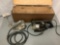 Lot of 2 in wood box; Sears Craftsman Planer 315.17320, Craftsman Industrial Power Planer 315.25000