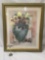Original watercolor of vase and flowers signed by artist.