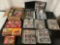 8x binders, 1 box w/ magazines, 5x cases of mixed sports trading cards Donruss Fleer Upper Deck
