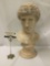 1984 Dustin Prod Inc. ceramic bust of Caesar, approx. 10x7x18 inches.