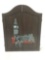 Brand New Half Sized Dartboard with Darts and Wall Hanging Case, Painted London. 18 x 14 inches