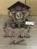 Vintage Black Forest style hand carved cuckoo clock. Untested, and may be missing parts.
