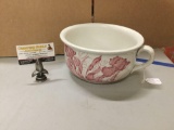 Antique 1888 F.W. And Co. thunder mug bed pan. It measures approx 10.5x9x4.5 inches.