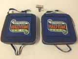 2x Super Bowl XXXV 2001 NFL Football E Trade stadium cushions 14x14x3 inches