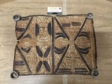 Vintage tribal tree bark print from Fiji. Measures approx 17x14 inches.