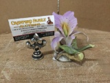 Napoleon Capodimonte porcelain iris statue. It measures approx 5x4x4 inches.