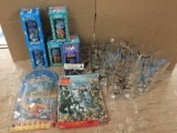 Collection of collectibles, Coyote and roadrunner Boeing 707 glasses, Disney, wizard of OZ and more