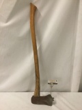 Vintage Norlund axe, w/some wear, see pics, approx. 36x8x1.5 inches.