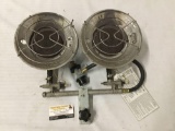 Dyna Glo propane heater. It measures approx 17x16x7 inches.