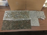 Collection of 5 stone and composite outdoor home decor items.