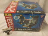 Ryobi 6 inch Bench Grinder BGH616, unused in box. Approx. 13x15x10 inches.