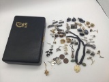 Large collection of costume and estate jewelry. Turquoise, bone, pearls, and other stones.
