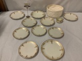 11 antique hand painted pieces of Hutschenreuther/Haviland and Co. china - see desc/pics