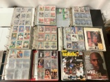 8x binders mixed sports trading cards NBA, NFL, MLB - magazine collection Michael Jordan covers