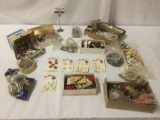 Large lot of buttons and some other misc. craft items, approx. 16x12x10 inches.