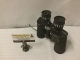 Sears binoculars with wide angle at 17X and coated optics, No.473.25490, some wear, approx. 7x3x6