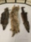Lot of 3 pelts : Fox, coyote, and weasel pelts - some wear see pics