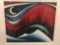 Nathalie Parenteau hand signed northern Lights Alaskan Native American print