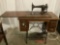 Vintage Minnesota Model A sewing machine and work station