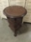 Vintage 3 tier side table with claw feet and cabriole legs - nice cond