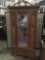 Gorgeous antique maple carved turn of the century armoire wardrobe - good cond