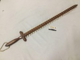 Tikimaster Koa wood Hawaiian sword with tiger shark teeth edge - 41