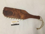 Tikimaster koa wood Hawaiian leiomana war club with tiger shark tooth edge 18