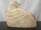 Alaskan large pink marble carved Eagle (Removed from Auction at Consignor Request)