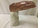 Alaskan pink marble and stone sculpture carving (Removed from Auction at Consignor Request)