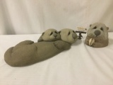 2 1990s Lou Rankin concrete otters (Removed from Auction at Consignor Request)