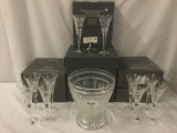 Waterford 2000 Crystal Millennium Collection champagne set, incl. 10 champagne flutes & bowl - like