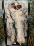 David Green (Anchorage, AK) Alaskan Wolf fur coat/parka, very nice condition, approx size 2XL