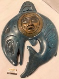 Jacques & Mary Regat (Alaska) Bronze fish with sun (Legend Series) wall plaque art piece