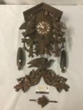 Modern German birds and leaves design Black Forest cuckoo clock, includes all requisite components