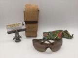 Japanese Maui Jim No.514-23 Kula metallic gloss copper polarized sunglasses w/cloth and hard case