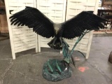 Limited Edition bronze statue of an Eagle catching a fish signed by the artist Stuart 1983 #2/25